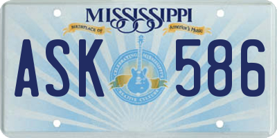 MS license plate ASK586