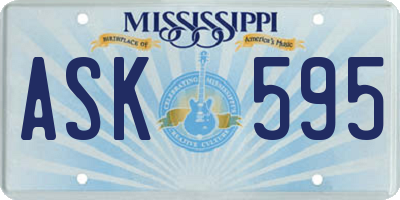 MS license plate ASK595