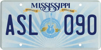 MS license plate ASL090