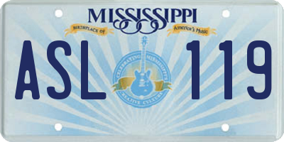 MS license plate ASL119