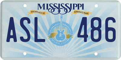 MS license plate ASL486