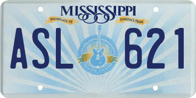 MS license plate ASL621