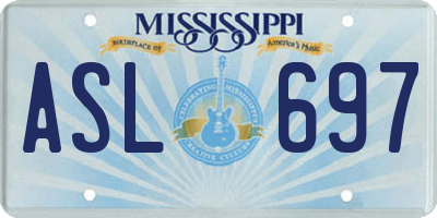MS license plate ASL697