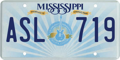 MS license plate ASL719