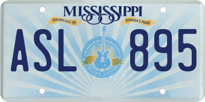 MS license plate ASL895