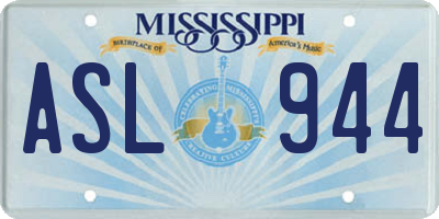 MS license plate ASL944