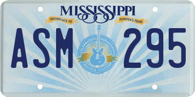 MS license plate ASM295
