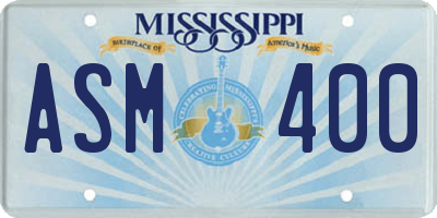 MS license plate ASM400