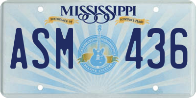 MS license plate ASM436