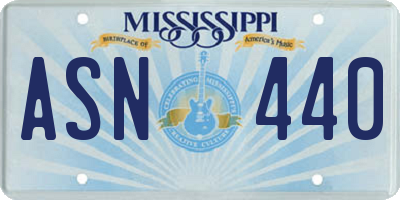 MS license plate ASN440