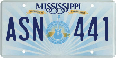 MS license plate ASN441