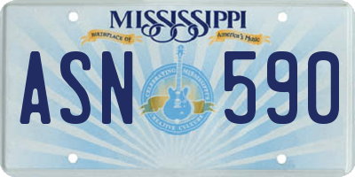 MS license plate ASN590
