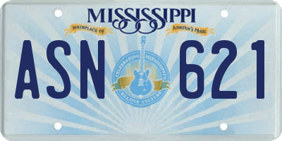 MS license plate ASN621