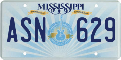 MS license plate ASN629