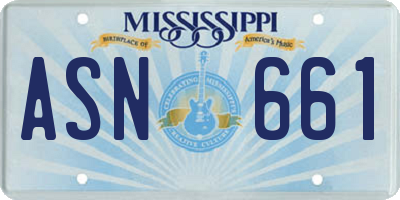 MS license plate ASN661