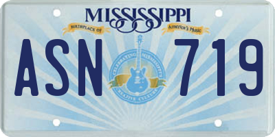MS license plate ASN719