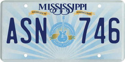 MS license plate ASN746
