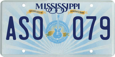 MS license plate ASO079