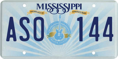 MS license plate ASO144
