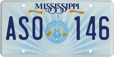 MS license plate ASO146