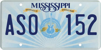MS license plate ASO152