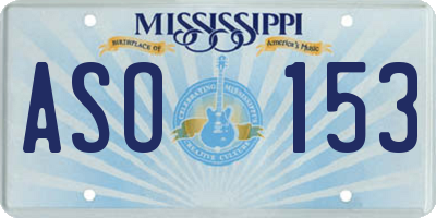 MS license plate ASO153