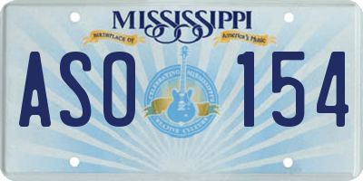 MS license plate ASO154