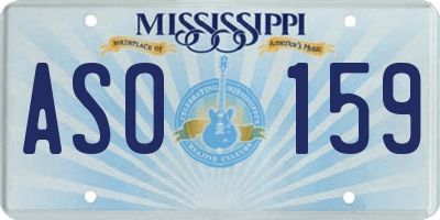 MS license plate ASO159