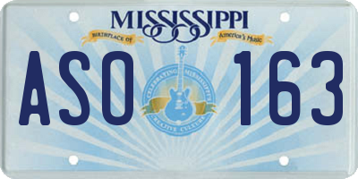 MS license plate ASO163