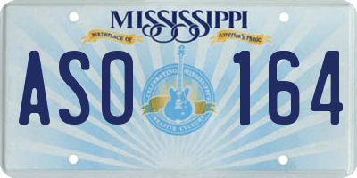 MS license plate ASO164
