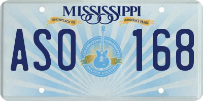 MS license plate ASO168