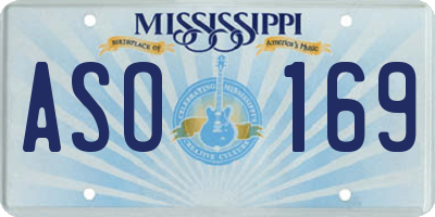 MS license plate ASO169