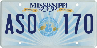 MS license plate ASO170