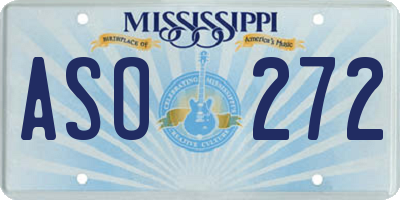 MS license plate ASO272