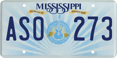 MS license plate ASO273