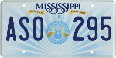 MS license plate ASO295