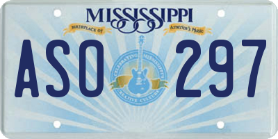 MS license plate ASO297
