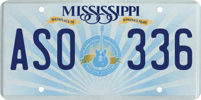 MS license plate ASO336