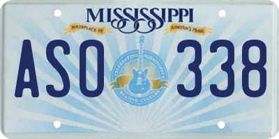 MS license plate ASO338