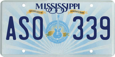 MS license plate ASO339