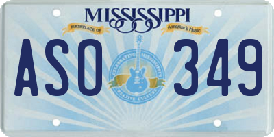 MS license plate ASO349