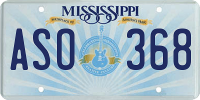MS license plate ASO368