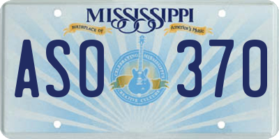 MS license plate ASO370
