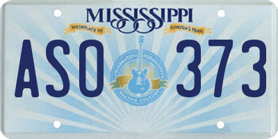 MS license plate ASO373