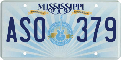 MS license plate ASO379