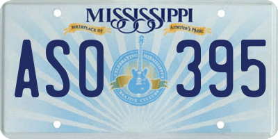 MS license plate ASO395