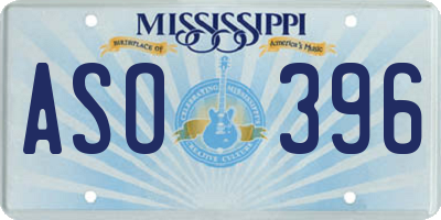 MS license plate ASO396