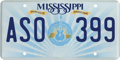 MS license plate ASO399