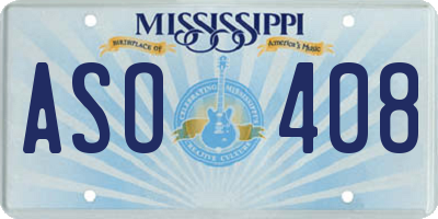 MS license plate ASO408