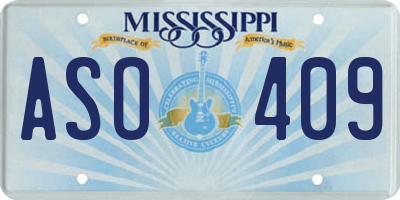 MS license plate ASO409